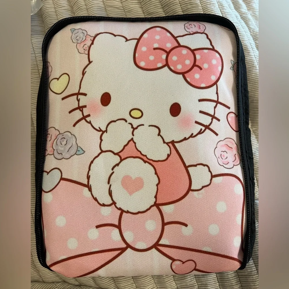 Sanrio Hello Kitty Pink Polka Dot Insulated Lunch Bag Backpack